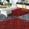 Thảm Xốp Nỉ Ghép Trải Sàn 60x 60cm Đỏ Xám Quả TrámThảm Xốp Nỉ Ghép Trải Sàn 60x 60cm Đỏ Xám Quả Trám