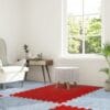 Thảm Xốp Nỉ Ghép Trải Sàn 60x60cm Đỏ Xám Không Họa TiếtThảm Xốp Nỉ Ghép Trải Sàn 60x60cm Đỏ Xám Không Họa Tiết