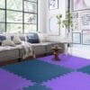 Thảm Xốp Trải Sàn 60x60cm Dày 10mm Tím Miếng Ghép Vân LáThảm Xốp Trải Sàn 60x60cm Dày 10mm Tím Miếng Ghép Vân Lá