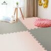 Thảm Xốp Trải Sàn 60x60cm Hồng Kem Miếng Ghép Vân LáThảm Xốp Trải Sàn 60x60cm Hồng Kem Miếng Ghép Vân Lá