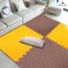 Thảm Xốp Trải Sàn 60x60cm Miếng Ghép Vàng Cam Vân LáThảm Xốp Trải Sàn 60x60cm Miếng Ghép Vàng Cam Vân Lá