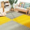 Thảm Xốp Trải Sàn 60x60cm Xám Miếng Ghép Vân LáThảm Xốp Trải Sàn 60x60cm Xám Miếng Ghép Vân Lá