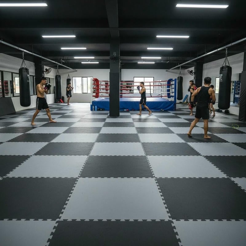 Thảm tập 1x1m Judo Karate Taekwondo được dùng nhiều tại võ đường, câu lạc bộ, trường