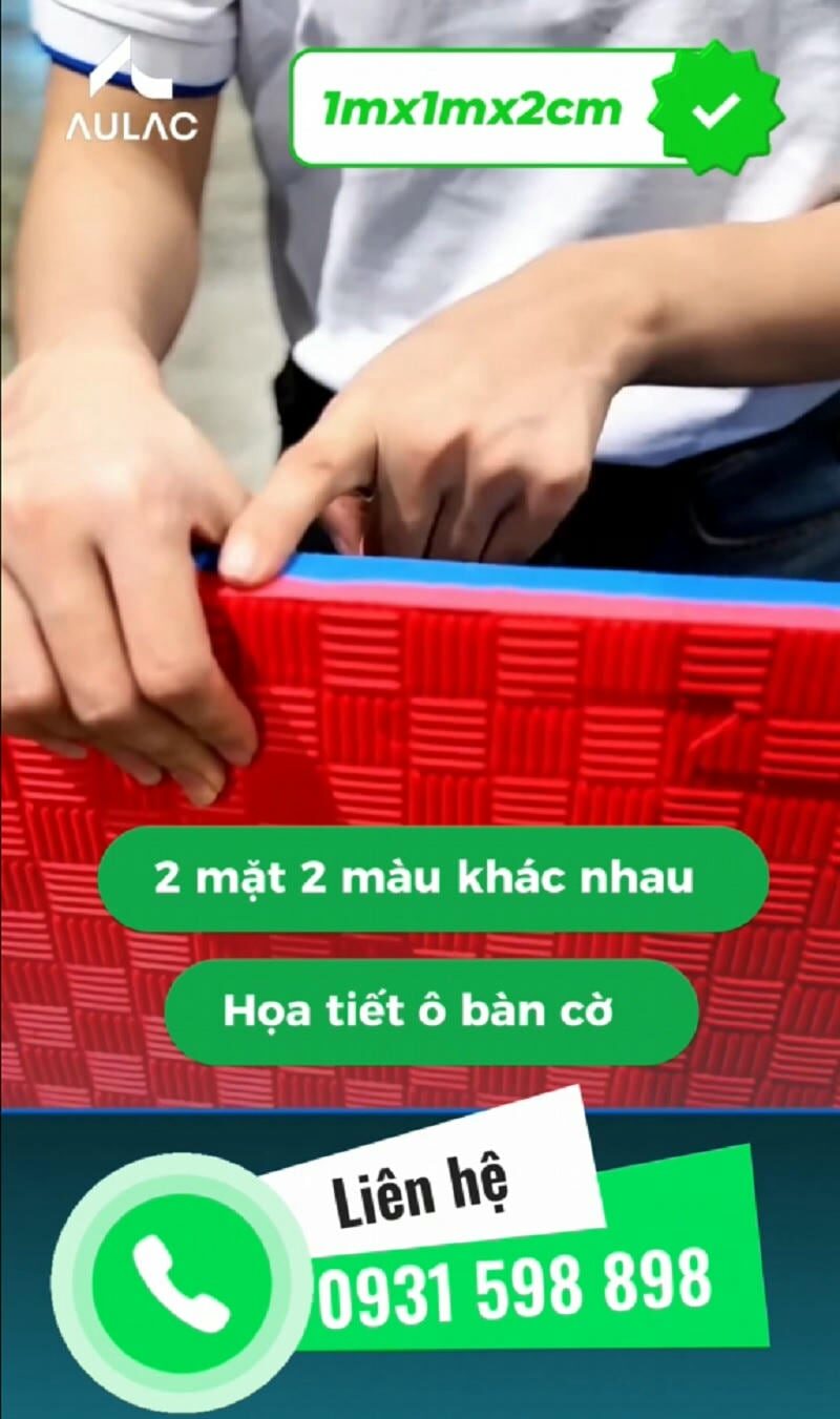 Độ dày 2cm và Shore A 35 - 50 đáp ứng tốt nhu cầu giảm chấn